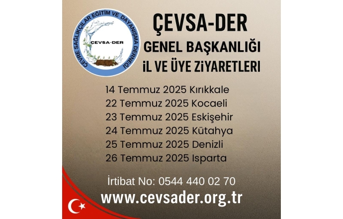 6 İldeki Üyelerimizi ve Meslektaşlarımızı Ziyaret Edeceğiz